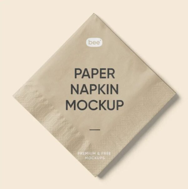 Free Square Napkin Mockup