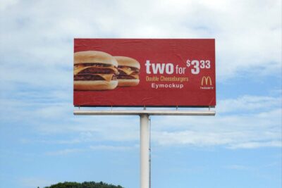 Free Super Burger Billboard Mockup