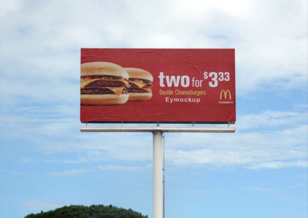 Free Super Burger Billboard Mockup