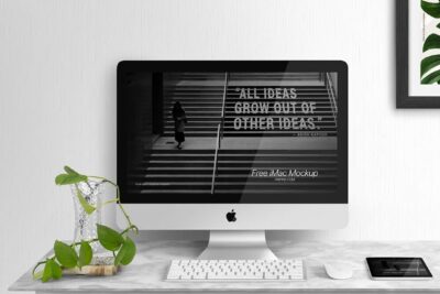 Free iMac Display Mockup