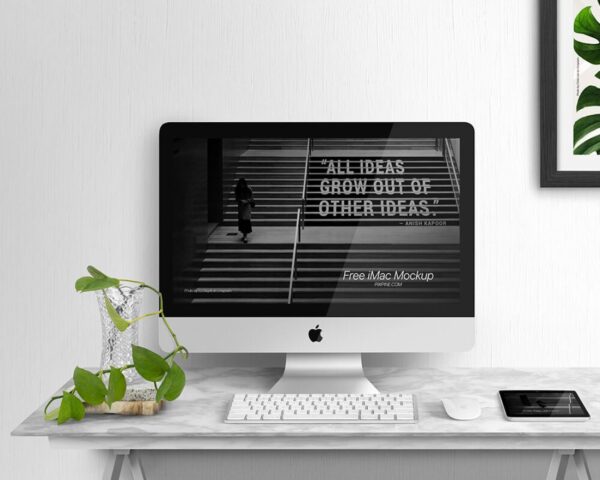 Free iMac Display Mockup