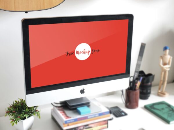 Free iMac MockUp Psd