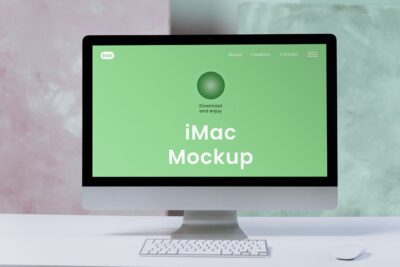 Free iMac Retina Screen Mockup