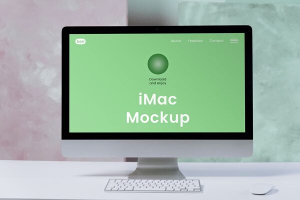 Free iMac Retina Screen Mockup