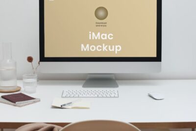 Free iMac Screen Front View Mockup