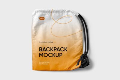 Front View of an Empty Backpack Mockup