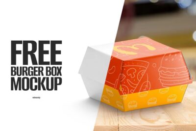 High Resolution Burger Box Mockup