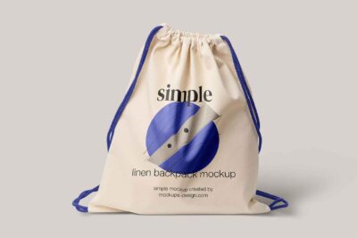 Linen Backpack Mockup