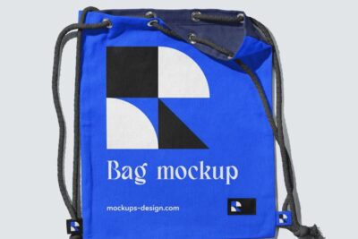 Linen bag pack mockup