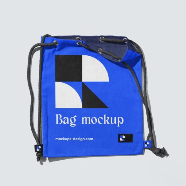 Linen bag pack mockup