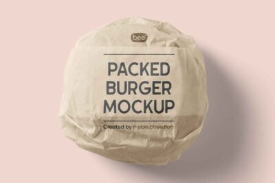 Wrapped Burger Mockup