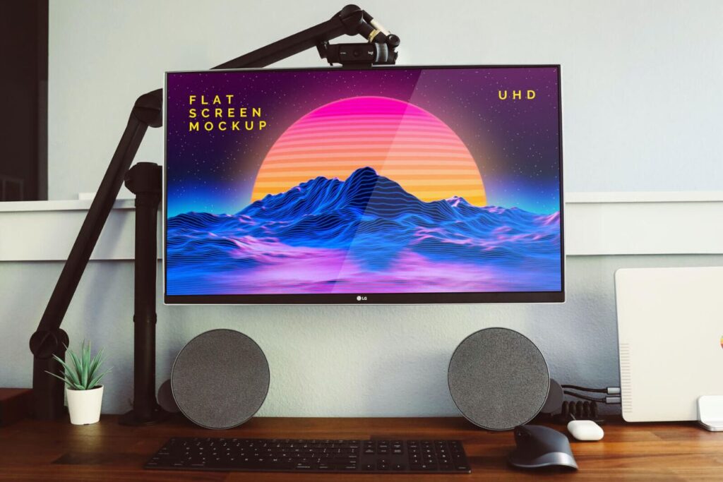 44+ Free Computer Mockup PSD Templates