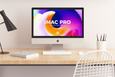 iMac Pro Mockup PSD For Website Screen