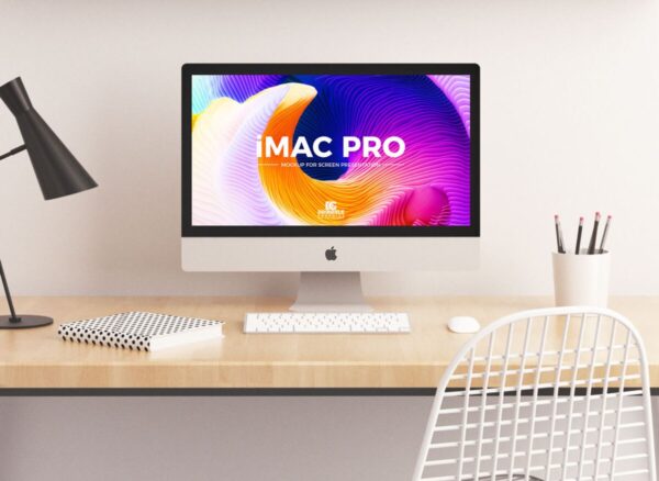 iMac Pro Mockup PSD For Website Screen