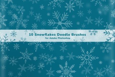 10 Snowflakes Doodle Brushes