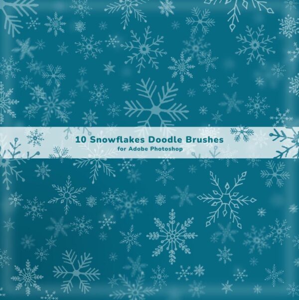 10 Snowflakes Doodle Brushes