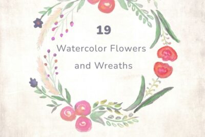 19 Free Watercolor Flowers and Wreaths