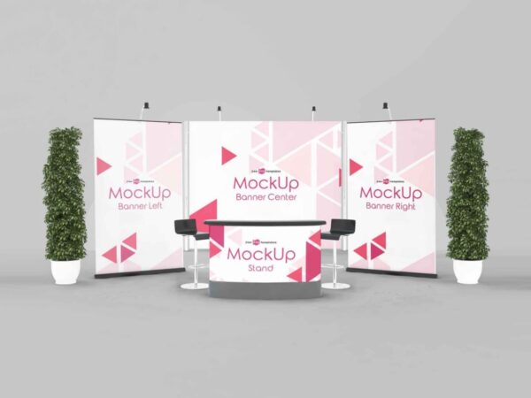 3 Free Exhibition Stand Mockup 3