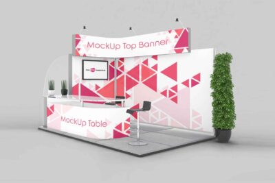 3 Free Exhibition Stand Mockup