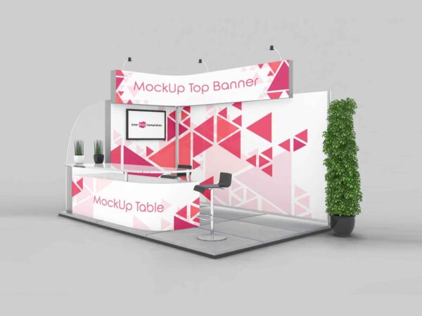 3 Free Exhibition Stand Mockup