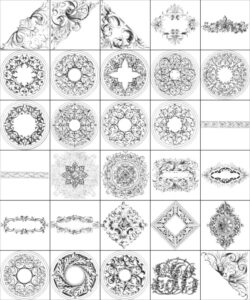 30 Baroque Ornaments Brushes