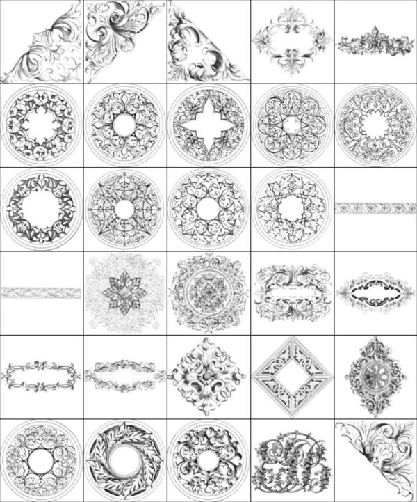 30 Baroque Ornaments Brushes 2