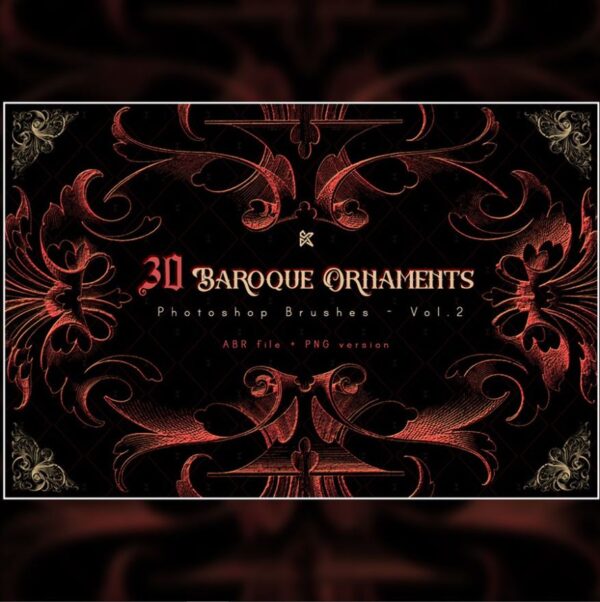 30 Baroque Ornaments Brushes