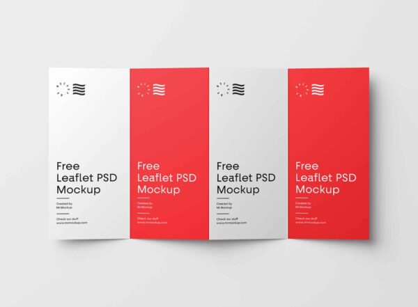 4 Fold Leaflet Mockup Free