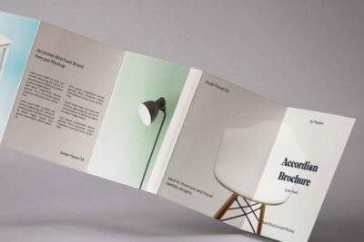 Branding Accordion Brochure Mockup