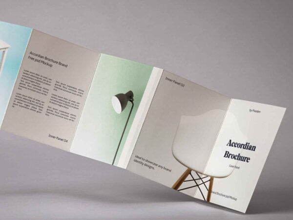 Branding Accordion Brochure Mockup