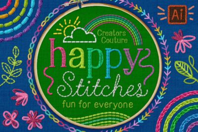 Free Embroidery or Thread Brushes for Illustrator