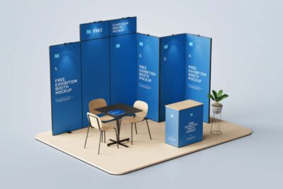 Free Exhibition Booth Mockup