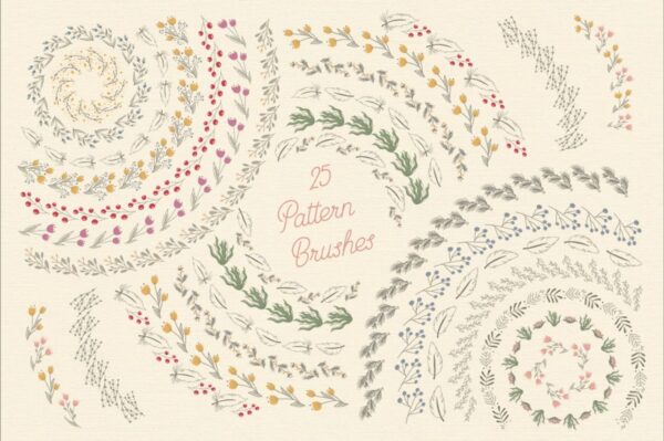 Free Floral Pattern Brushes For Illustrator - Image 3