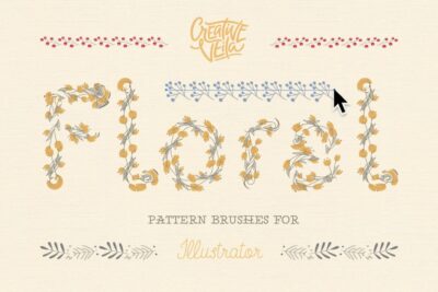 Free Floral Pattern Brushes For Illustrator