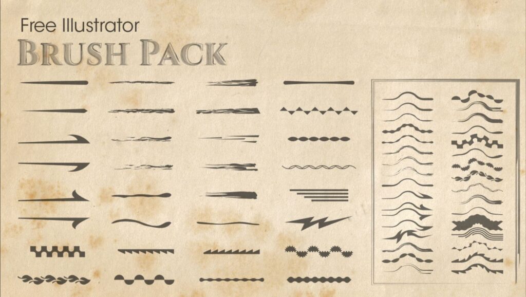 Free Illustrator brush set