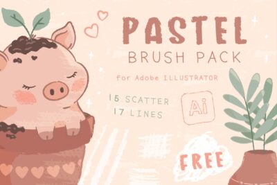 Pastel Brushes for Adobe Illustrator