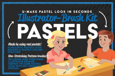 Pastels Illustrator Brush Kit