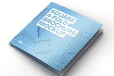 Square Leaflet Mockup