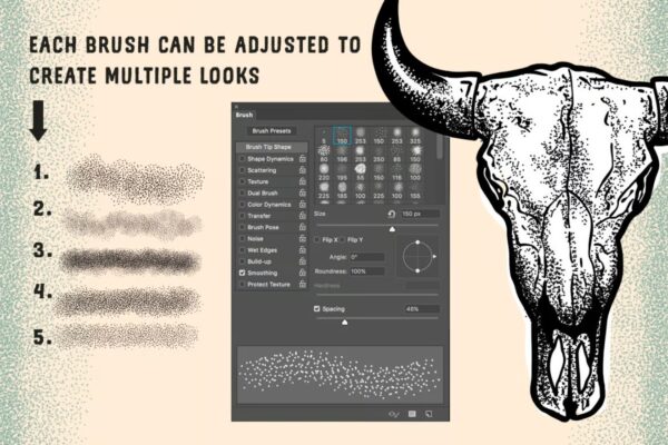 Stipple Brushes for Photoshop and Illustrator - Image 3