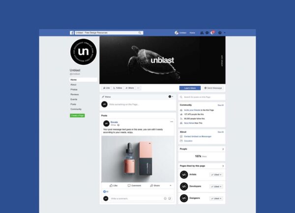 Facebook Mockup Free