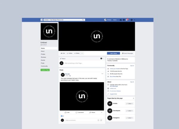 Facebook Page Branding Mockup