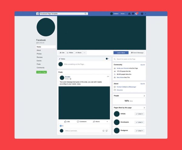 Facebook Page Mockup 2025 - Image 2