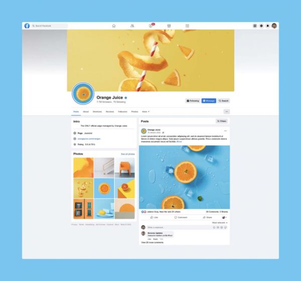 Facebook Page Mockup