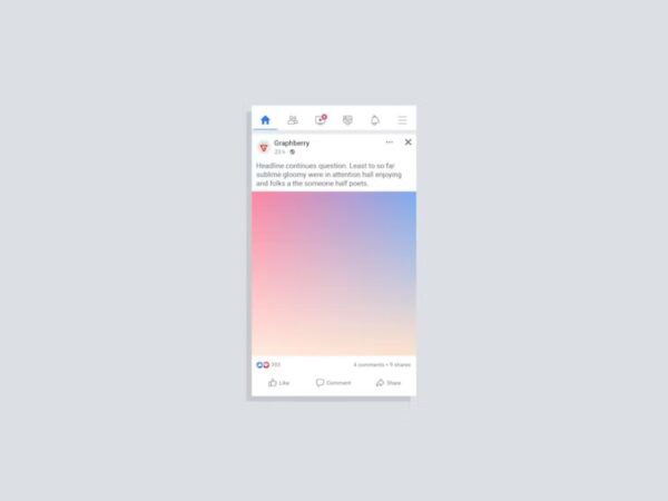 Facebook Post Mockup PSD