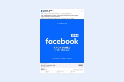 Facebook Sponsored Page Post Mockup