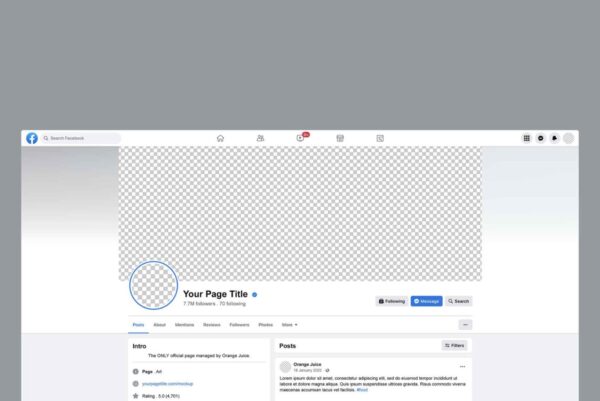 Free Facebook Cover Mockup 2