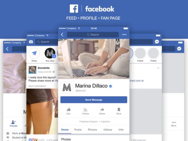 Free Facebook Mobile Layout PSD