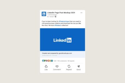 LinkedIn Page Post Mockup