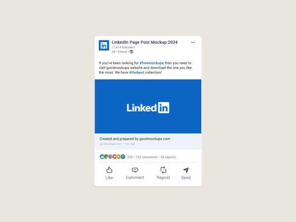 LinkedIn Page Post Mockup