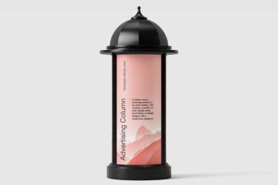 Classic advertising column mockup